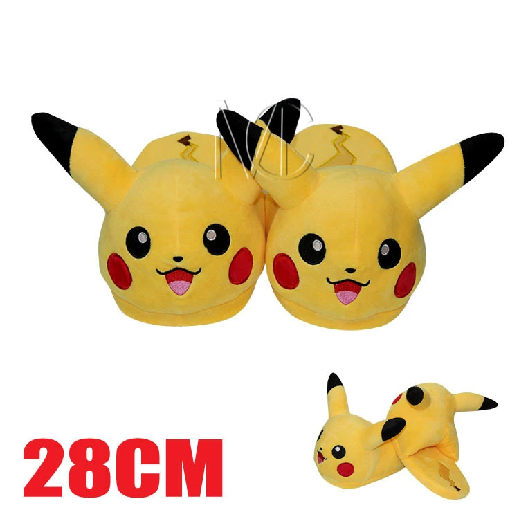 ユニセックスアニメ漫画のポケモンシリーズスリッパかわいいピカチュウふわふわスリッパハウス暖かい屋内木の床ホーム豪華な靴 Cartoon House Shoes Slippers Warmshoes Slippers Aliexpress