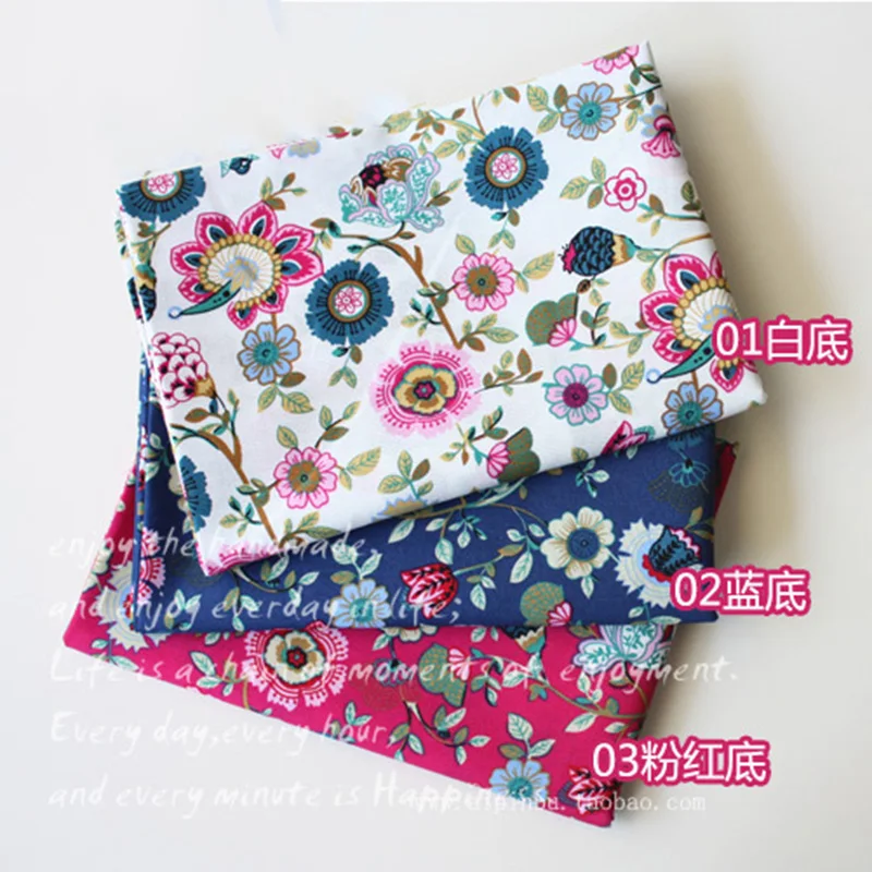 

Free shipping ! 50*148cm Assorted cotton Fabric meter Flowers Series Cheapest Patchwork craft tilda cloth D30
