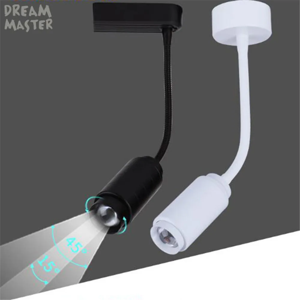 

Track Light zoomable gooseneck Adjustable Beam Angle Rail lamp Clothing Shoes Shop Zoom Exhibition Gallery ceiling wall Lamp