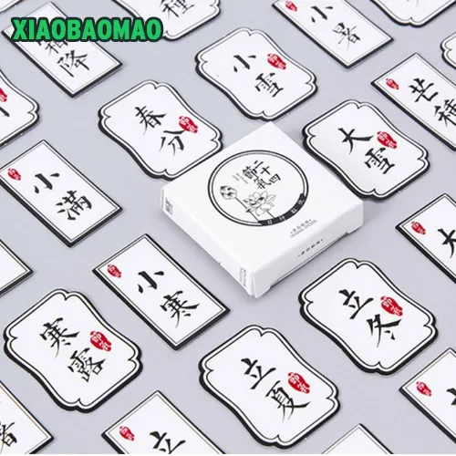 

48 sheets / box Chinese style season mini paper sticker decoration DIY ablum diary scrapbooking label sticker kawaii stationery