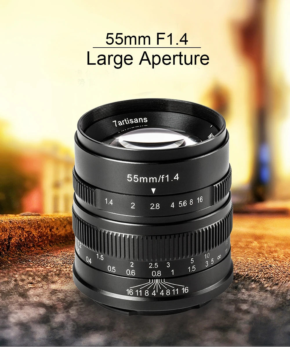 Buy 7artisans 55mm F1.4 Large Aperture Manual Focus