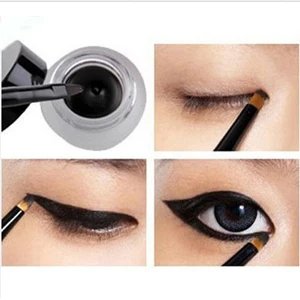 

Black Gel Eyeliner Make Up Water-proof And Smudge-proof Cosmetics Set Eye Liner Kit in Eye Liner Makeup