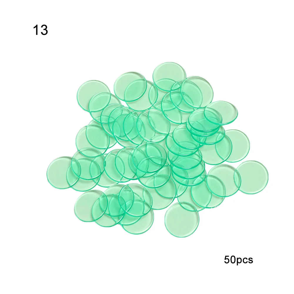 50 шт./пакет пластиковые графы покера микросхем для классных детей Карнавал смешные фишки для игры кaрточные игры поставки - Цвет: 13