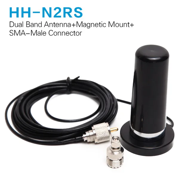 HH-N2RS портативная рация мобильное радио двухдиапазонная антенна 5 м коаксиальный кабель магнитное крепление и SMA-F SMA-M адаптер BNC Baofeng UV-5R - Цвет: Add SMA-M Connector