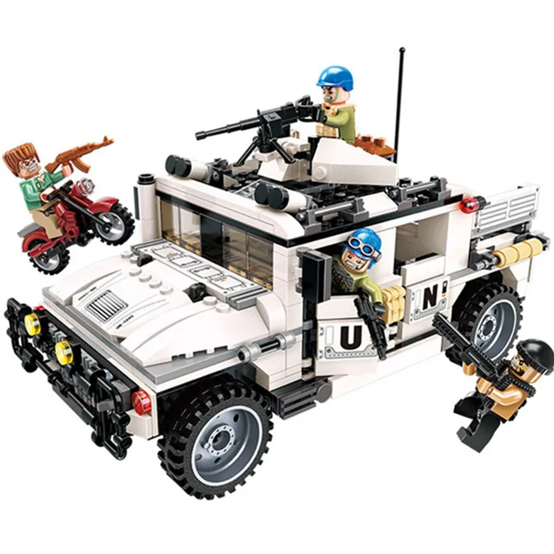 Новая военная серия, Сборная модель, сборные блоки, Набор для творчества, игрушки, детские подарки - Цвет: QM3205-452PCS