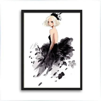 

MaHuaf-X133 Diy oil Paintings by numbers with acrylic paints on cavans Anime girl art wall pictures for living room 40x50 Framed