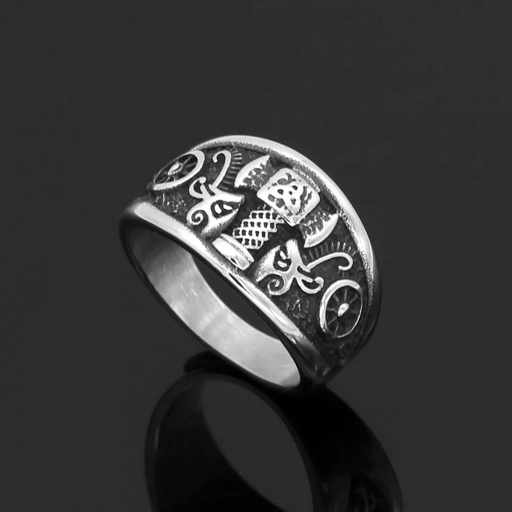 Мужской норвежский викинг из нержавеющей стали thor hammer MJOLNIR с козой кольцо амулет