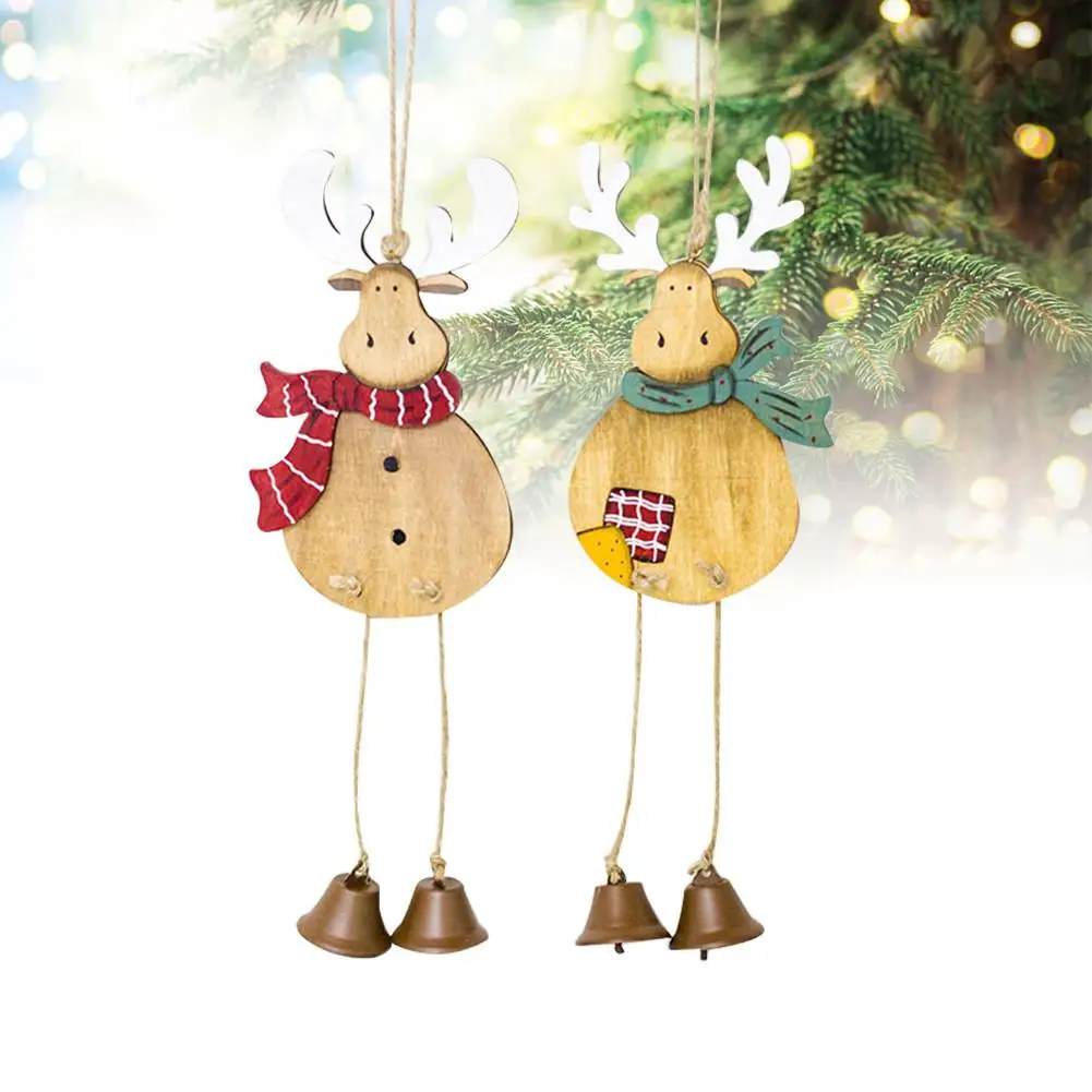 Christmas Wooden Elk Hanger Pendant Christmas Decorations ...