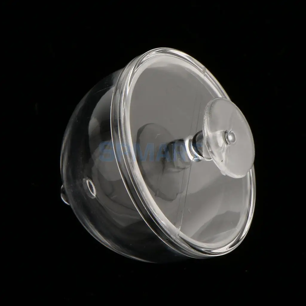 2Pcs 1/12 Scale Dollhouse Miniature Clear Dessert Snack Can with Half Round Lid for Kitchen Restaurant Decor DIY Scene