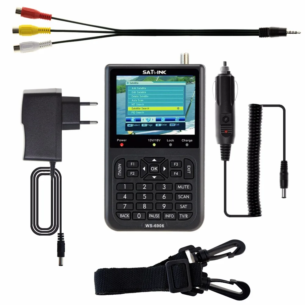 

Satlink WS6906 3.5 inch LCD DVB-S FTA digital satellite satFinder meter satellite finder LCD Sat Finder ws 6906 satlink PK V8