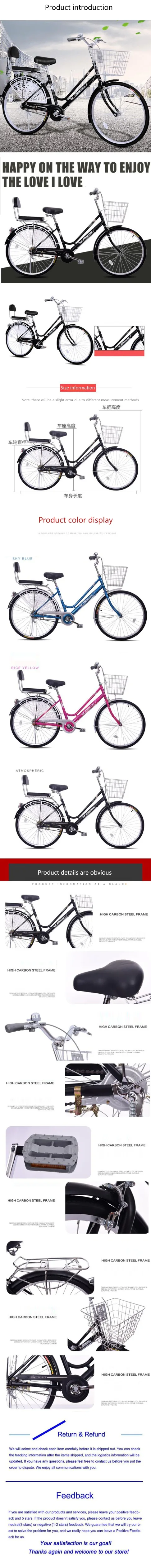 Sale Bicycle Both men and women adult 24 inch portable walking bicycle adult student city commuter car 0