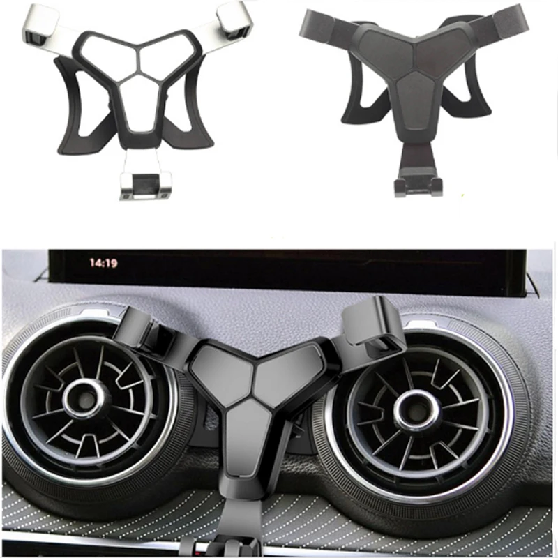 Алюминиевый Универсальный тяжести держатель сотового телефона 360 градусов вращающийся автомобиль, устанавливаемое на вентиляционное отверстие в салоне автомобиля на выходе крепление Автомобильный держатель для телефона на магните для Audi A3 S3