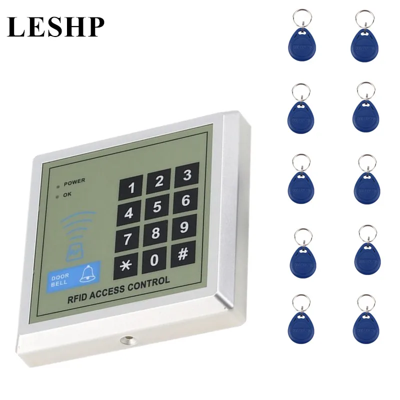 RFID Access Control System With 10 Key Fobs Password Security Proximity