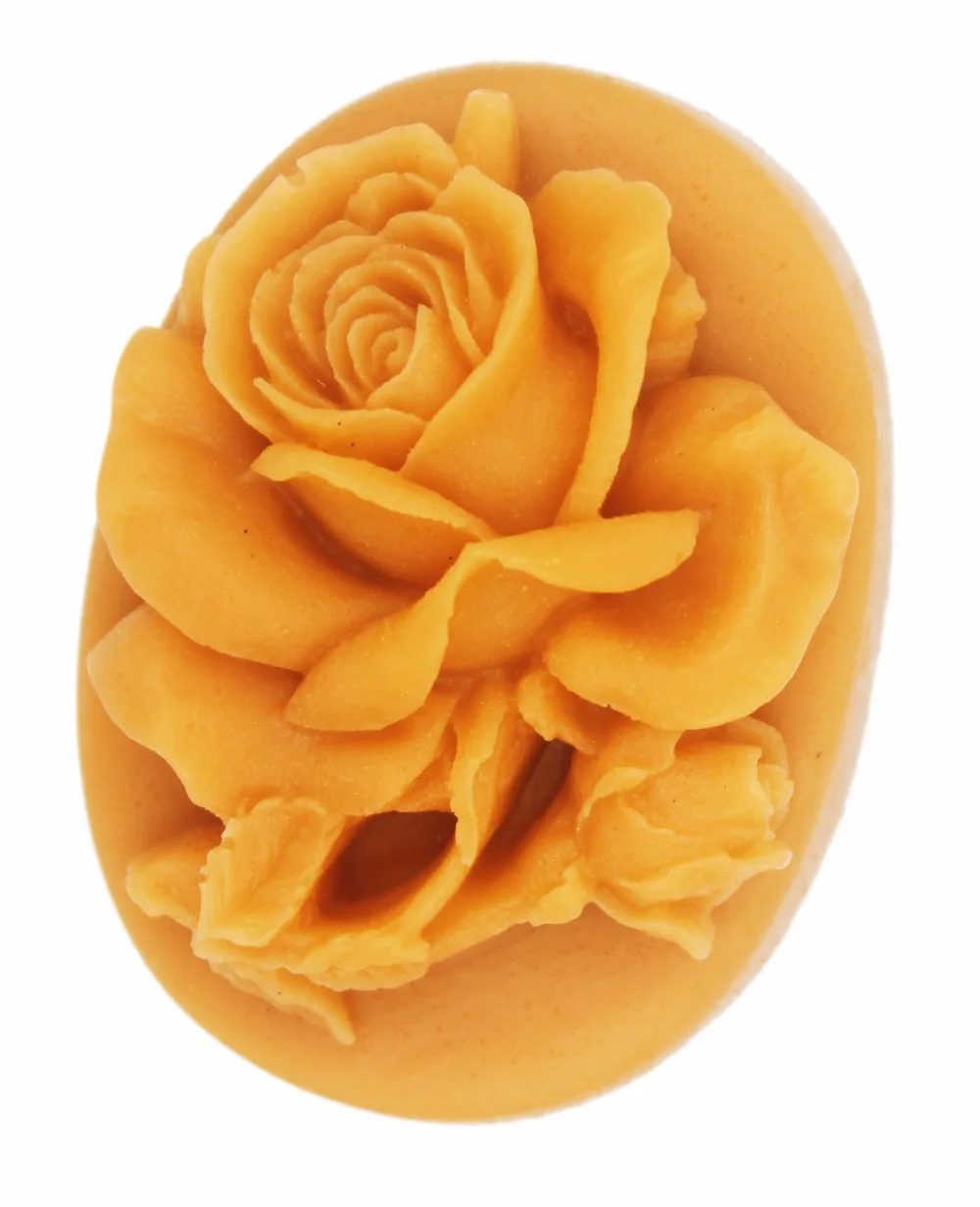 3d Rose With Leaf Silicone Soap Mold Diy Hangmade Craft 3d Soap Molds
