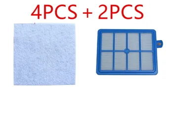 

2PCS Hepa Filter H12 H13+4 PCS Motor cotton filter for Philips Electrolux Vacuum Cleaner replacement parts