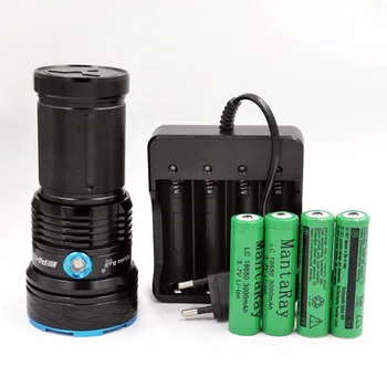 

25000 lumens light King 12T6 LED flash light 12*XM-L T6 LED Flashlight Torch Lamp Light For Hunting Camping(4x18650)