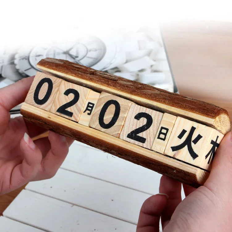 Japan Wooden Desk Diy Calendar Desktop To Do List Daily Planner