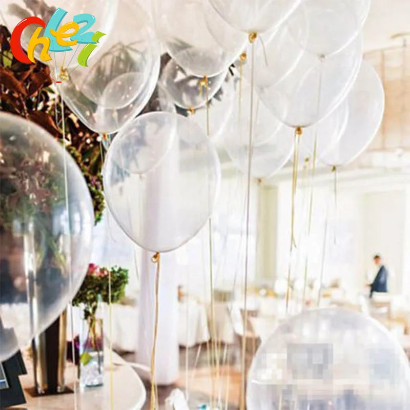 100 шт/партия, 12 дюймов прозрачные латексные воздушные шары, прозрачные шарики для романтической свадьбы, вечеринки, украшение на детский день рождения, Гелиевый шар