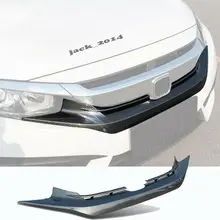 Передний бампер из углеродного волокна верхний гриль Накладка для Honda Civic 10th