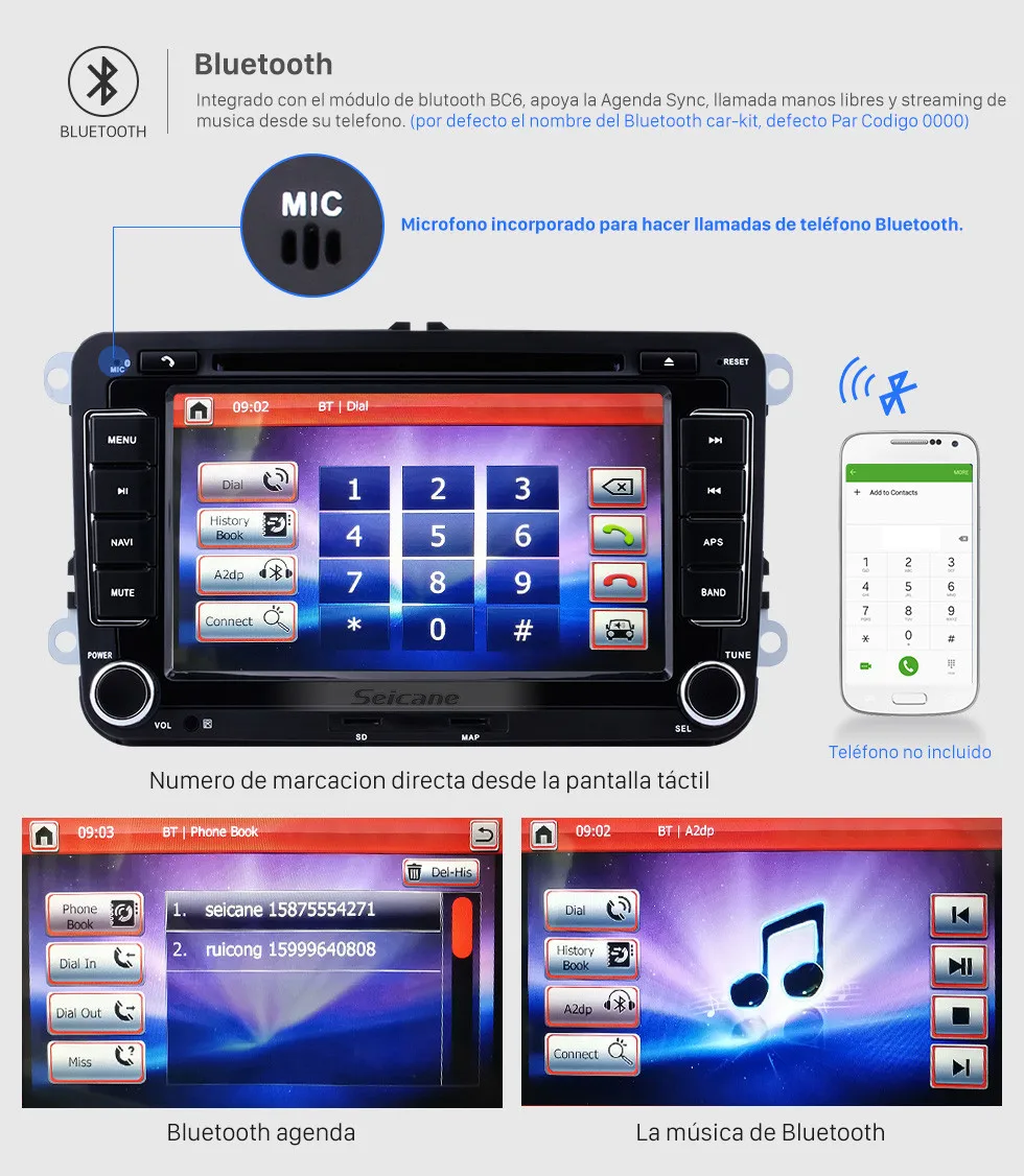 Discount 7" 2Din Car Radio CD DVD Multimedia Player GPS Navigation For Seat Toledo VW POLO PASSAT Transporter Sharan Skoda Rapid/Fabia 38