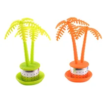 2 шт. чайное заварочное практичное ситечко для чая в форме кокосового дерева пищевого качества, ситечко для заварки, ситечко для чая, чайник для заварки, чашки