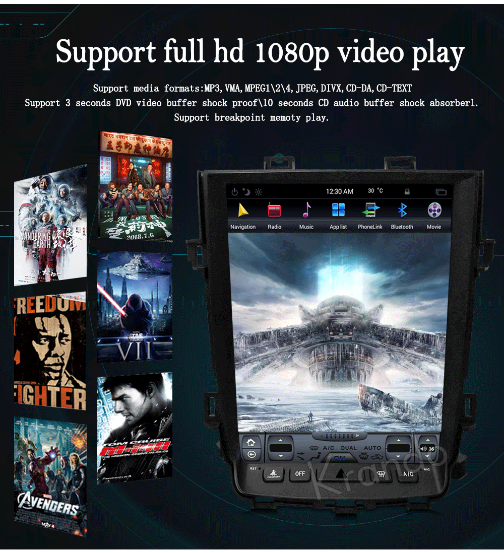 Flash Deal Krando Android 8.1 10.4" Tesla Vertical car multimedia player GPS for Toyota Alphard 2007-2013 radio audio navigation system BT 10 Flash Deal Krando Android 8.1 10.4" Tesla Vertical car multimedia player GPS for Toyota Alphard 2007-2013 radio audio navigation system BT 10