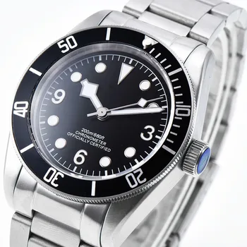 

Corgeut 41mm black sterile dial bezel miyota8215/seagull Automatic Mechanical WristWatches Waterproof swim Watches Men Relogio