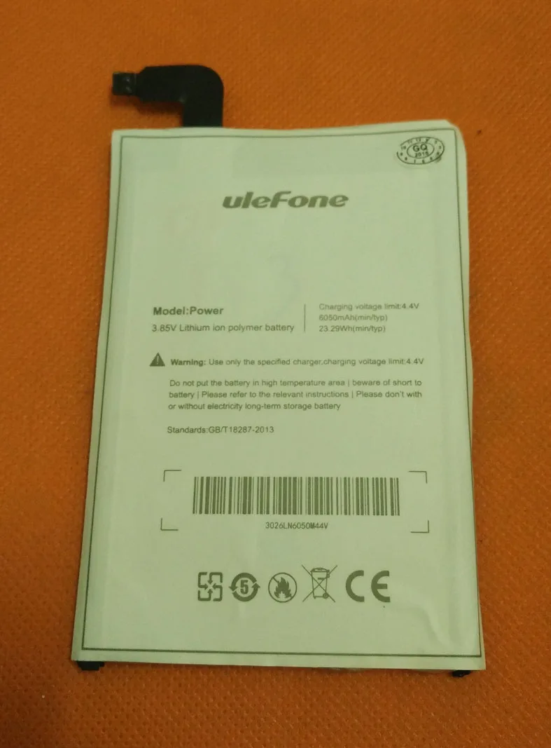 Б/у оригинальный аккумулятор 6050 мАч Batterij Bateria для Ulefone Power MTK6753 Octa Core 5 дюймов FHD