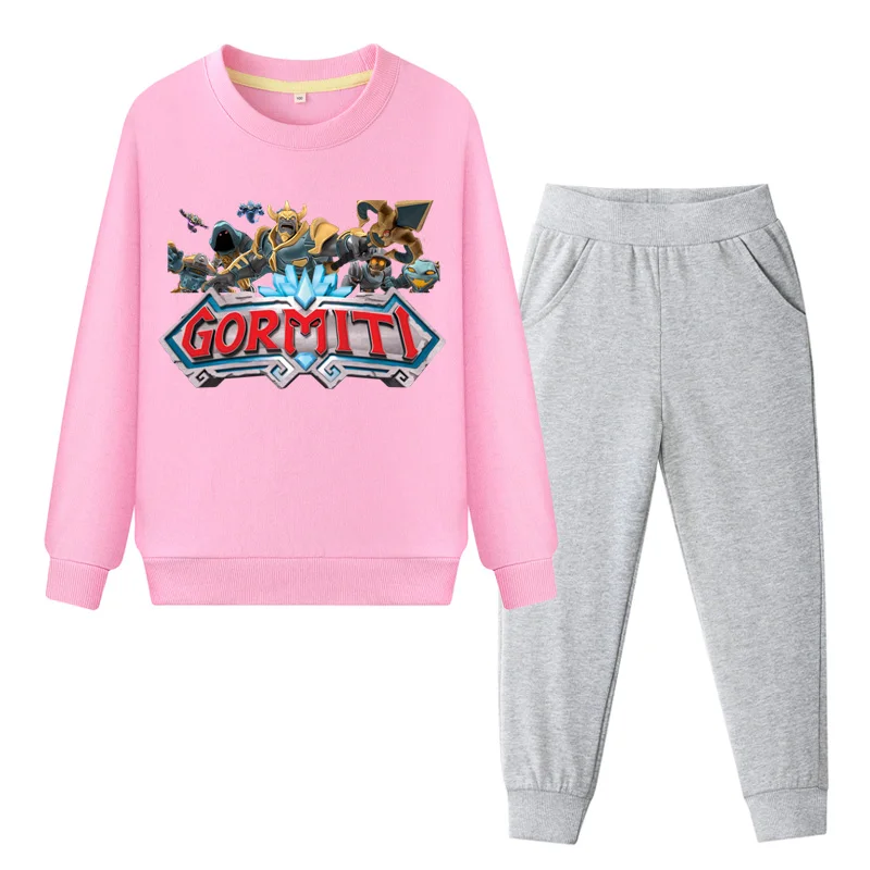 Child Pullover Coat+Pant Suit For Kids Clothing Sets Boys Gormiti Game Clothes Set Girls Pink Sports Tracksuits Baby 2019 WL105 (5)