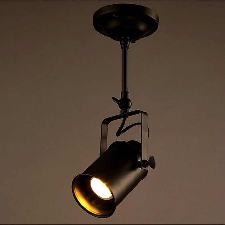 Промышленный черный потолочный светильник светодиодный салон освещение стены Lampara Sala Ретро потолочный светильник освещение