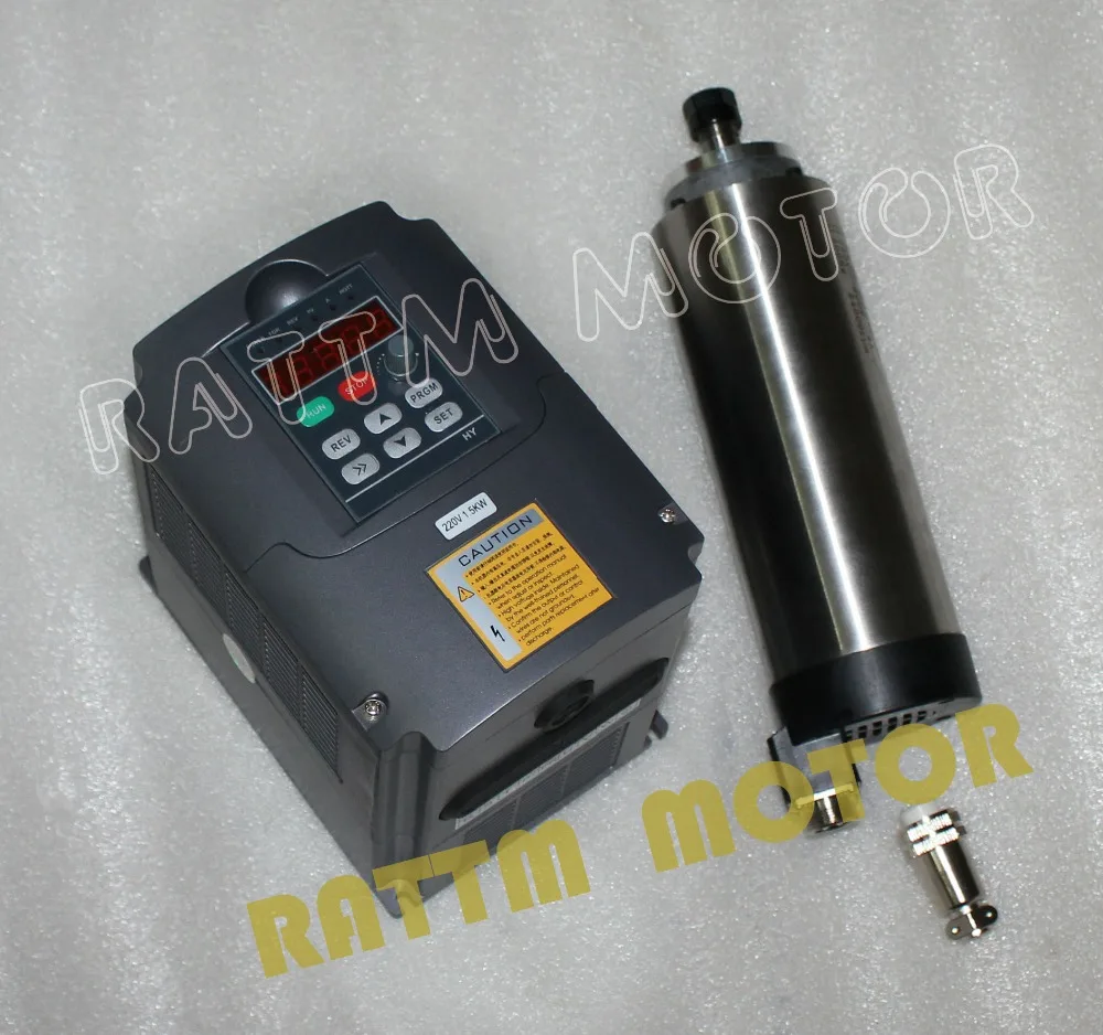 

0.8kw Quanlity Air cooled spindle runout-off 0.01mm ER11 220V Spindle motor 24000rpm,4 Ceramic bearing & 1.5kw VFD inverter 3HP