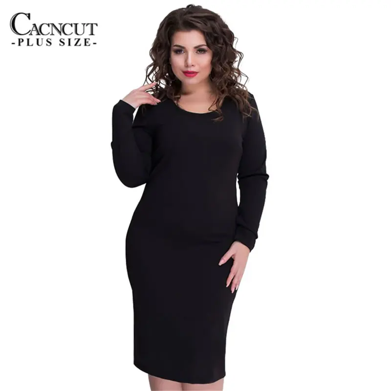 Najtaniej 6XL 2019 jesienno zimowa Plus rozmiar sukienki damskie duże duże rozmiary sukienka sukienka ołówkowa elegancka odzież bodycorn Vestidos z długim rękawem