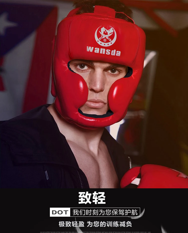 Закрытым Тип Бокс шлем для защиты головы для тхэквондо каратэ Тай Kick Бокс конкурс обучение Бокс шлем