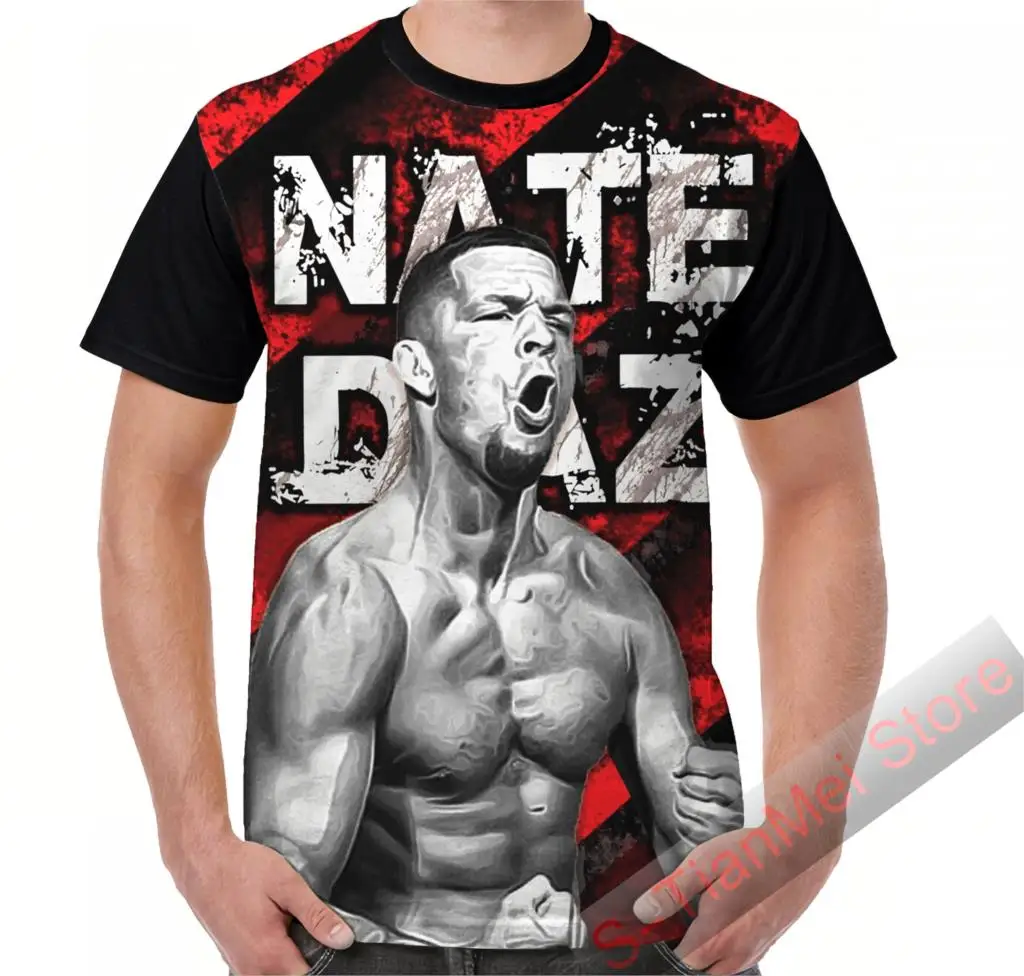 

Summer Graphic t shirt men tops tees Nate Diaz printed women funny T-Shirt Short Sleeve Casual tshirts