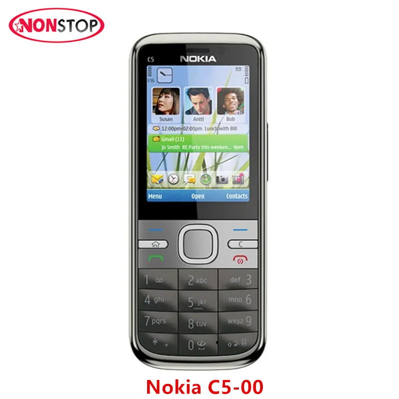 

C5 Nokia C5-00i Original Unlocked mobile phone 3MP/5MP Camera 3G GPS Bluetooth FM C5-00 cell phone Cheap Phone Freeshipping