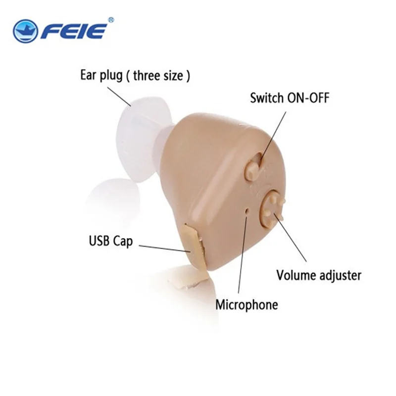 

Cheap Hearing Aid Rechargeable Amplifiers Ear Tools Micro Sound Hearing Aids Medico Equipment Mini In-ear S-216
