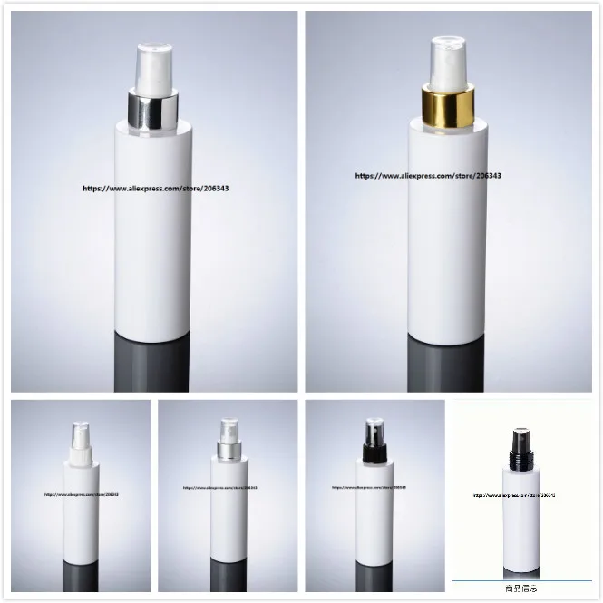 

150ML white plastic PET bottle with mist sprayer pump for toner/water/toilet/perfume/sprayer cosmetic packing skin care