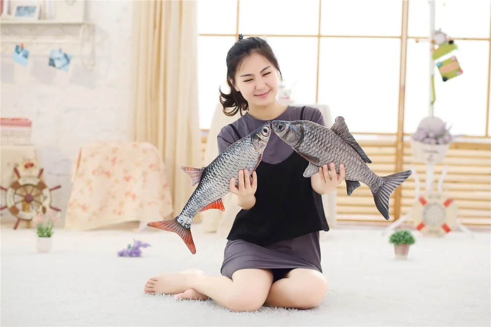 70 см креативная плюшевая подушка-игрушка в виде рыбы-караси, мягкая подушка-рыба, куклы для малышей и детей, подарок для детей