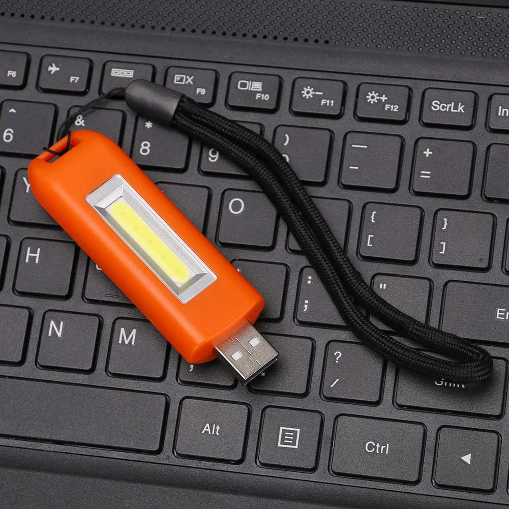 

Portable Mini Keychain Flashlight 0.5W COB LED Pocket Torch USB Rechargeable Flashlights Lamp 3 Modes With Built-in Battery