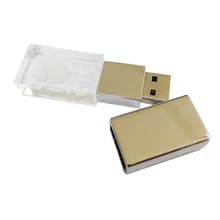 New gadgets Custom Transparent Crystal 3D Logo Luxury USB Flash Drive 2 0 Memory Stick Gift