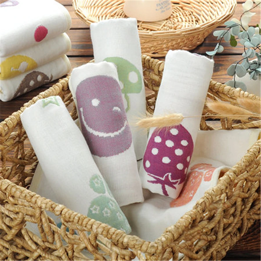 Muslin Cotton Newborn Baby Towels Bath Handkerchief Wipe Toallas