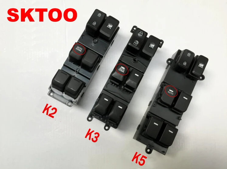 

SKTOO For Kia k2 k3 k5 glass regulator switch assembly left front door power window button / window lifter switch