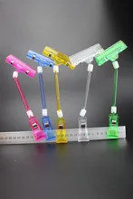 Colorful POP plastic price card clips advertising tag snap label holder sign holder
