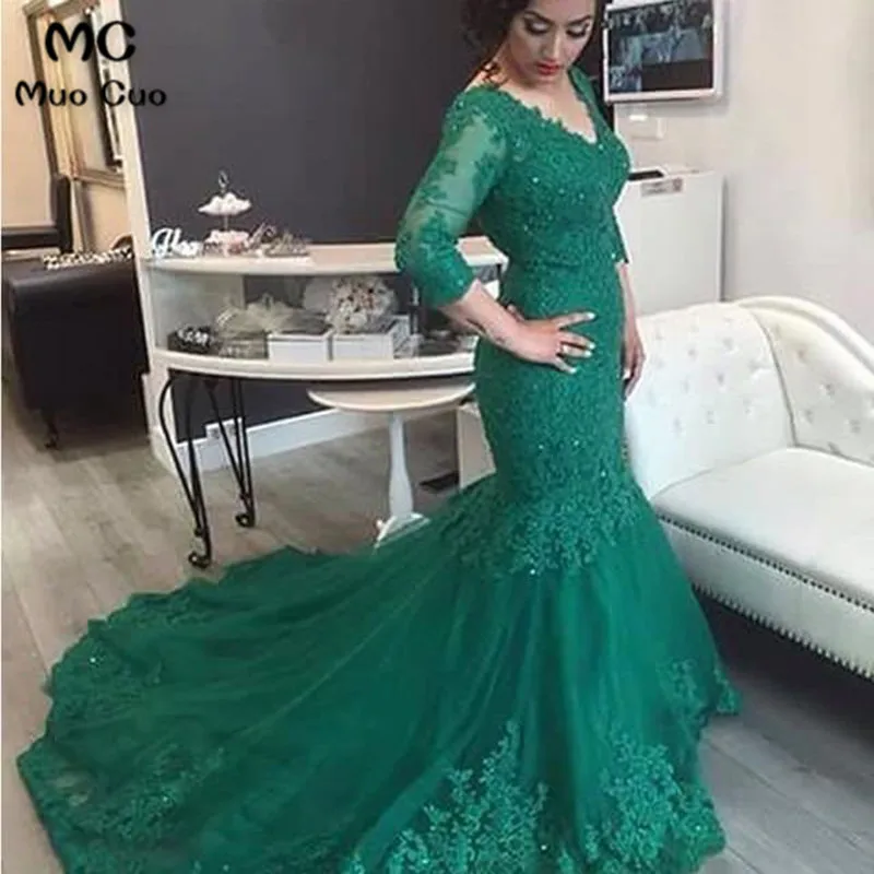 teal mermaid prom dress