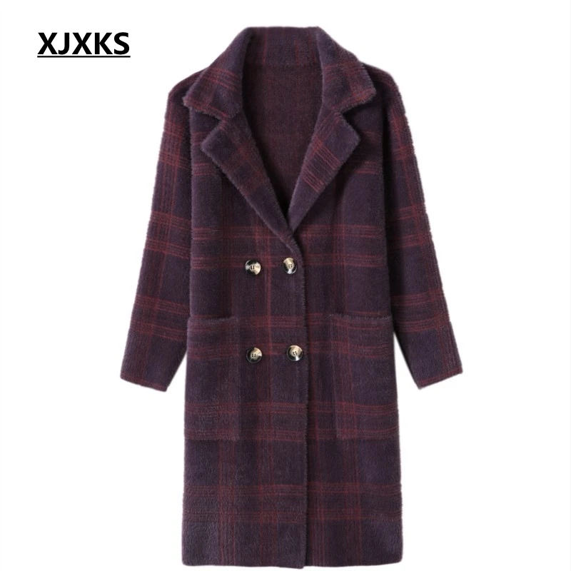 Mère Turn Qualité Couleurs Xjxks Manteau Hiver 4 down purple marron Femme Chaud Coffee Vêtements Poches Bonne Collar Laine Femmes Beige kaki qxfxpSCw