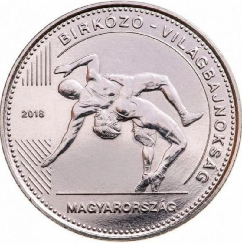 Fantasy 50 Forint 2018 World Wrestling Championship UNC реальные оригинальные европейские монеты