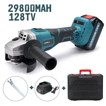 

128tv/29800mA Electric 100mm Angle Grinder Power Cutting Tool Rechargeable lithium battery Upgrade Chainsaw Bracket Grinder