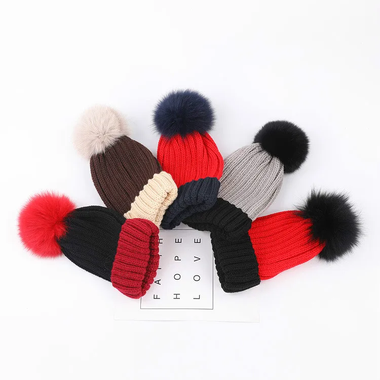 

Winter Boy And Girls Fur Hat,one Piece Cute Warm Pure Color Kids Fashion Cap Newborn Photography Autumn Hat For Boys Baby