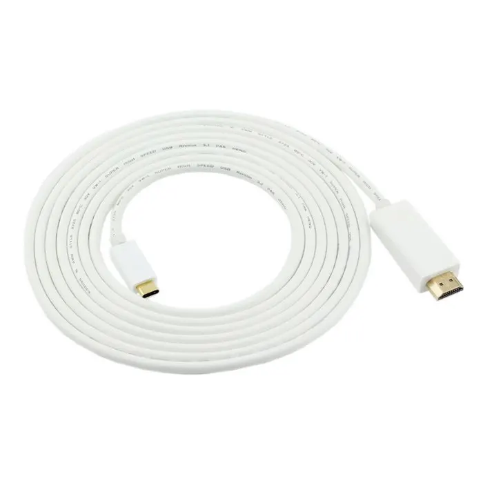 

10pcs / lots USB-C Type C USB 3.1 Male to HDMI 1.8m 6ft 1080P HDTV Adapter Cable for Macbook & Chrombook & Laptop,By DHL UPS
