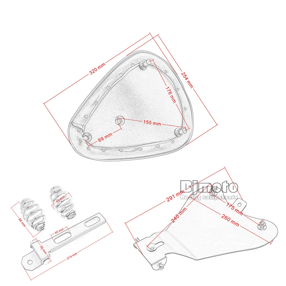 Мото Solo сиденье опорная пластина пружинная Подушка седло кронштейн для Harley Davidson Sportster Honda Yamaha Kawasaki Suzuki Bobber Chopper